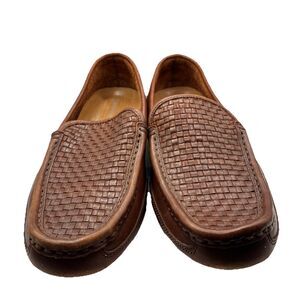 Rockport Brown Leather Driving Slip-on Loafers Men's Comfortable Cushion Shoes 9